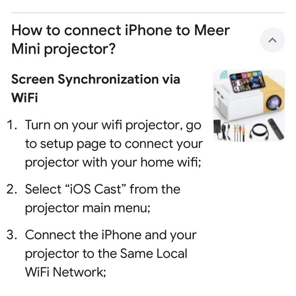 Meer Mini Projector Portable LED HDMI USB AV Home Theater Cinema Yellow White - Picture 3 of 12